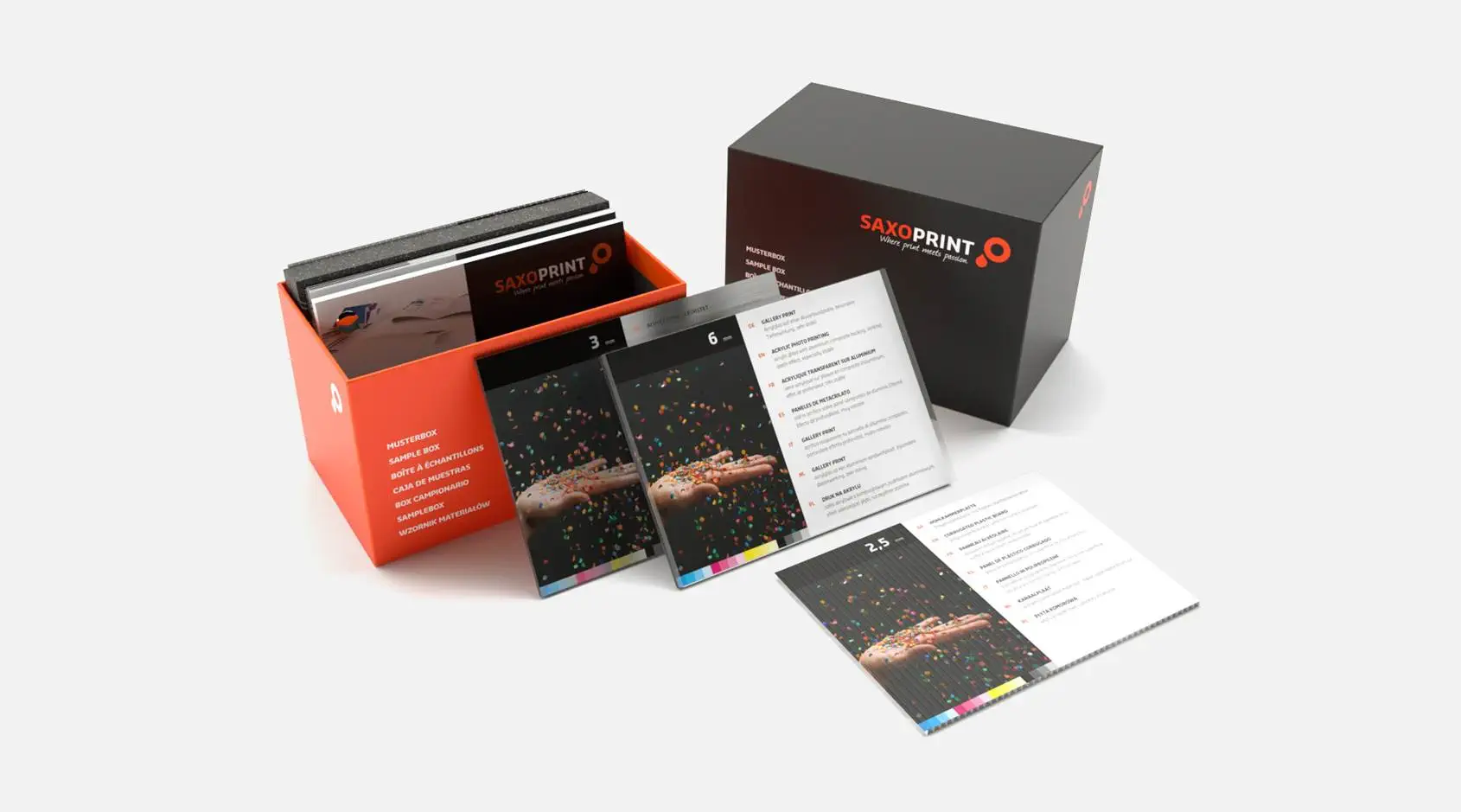 Sample Box & Papiermuster